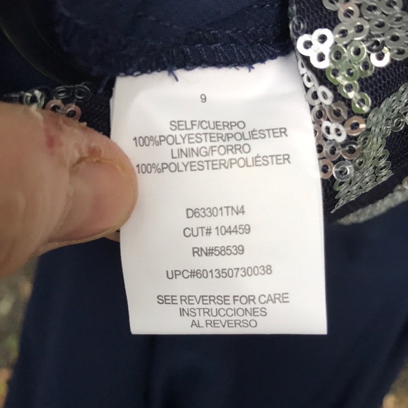 NWT Speechless Navy Sleeveless Dress Sequin Bodice - Picture 14 of 14